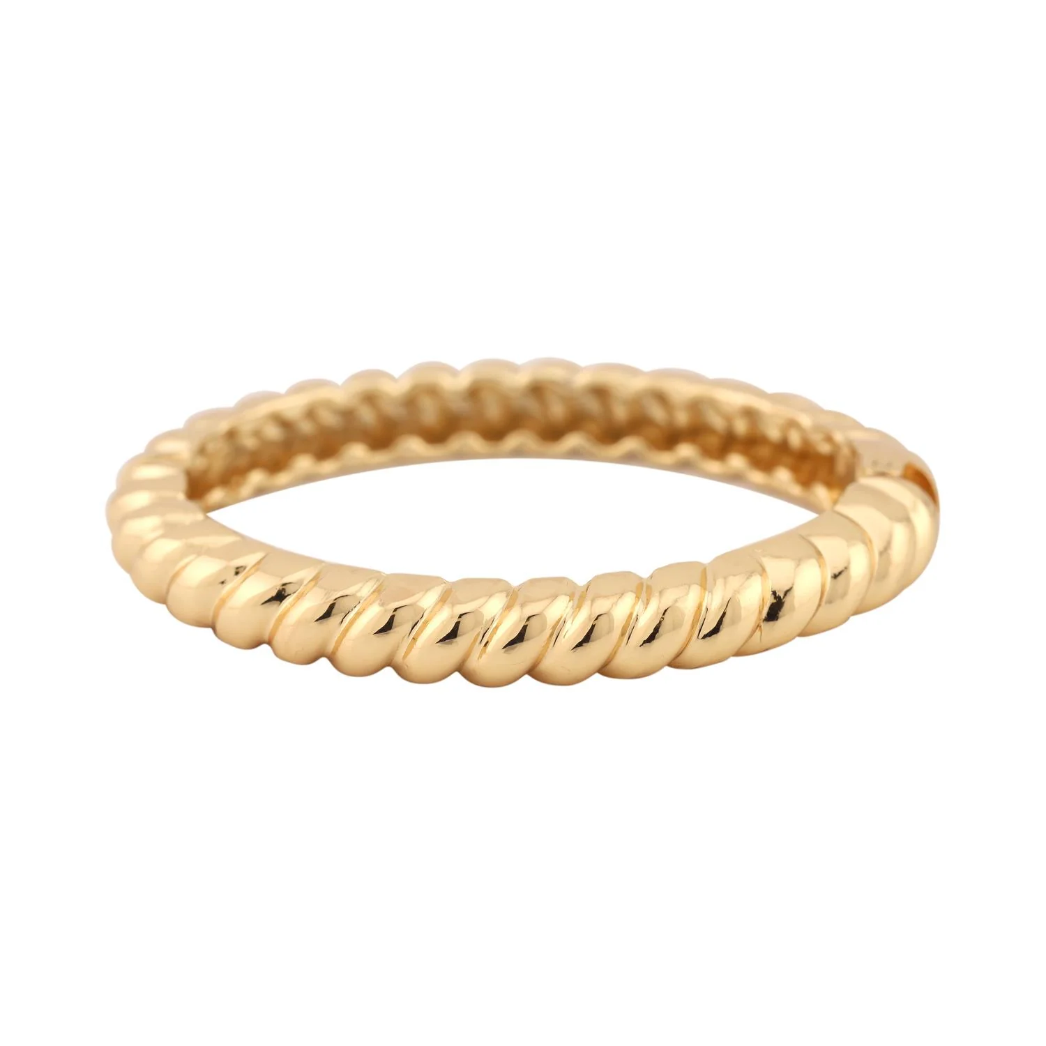 Metal Texture Bangle Hinge Bracelet