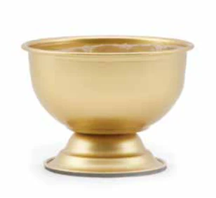 Metal Urn Round All Gold