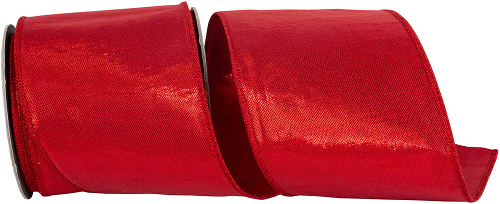 Metallic Woven Deluxe Dupioni Two Sided Wired Edge Ribbon