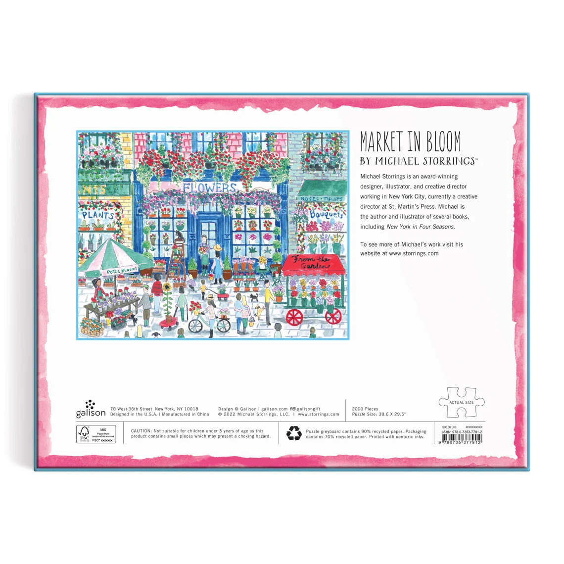 Michael Storrings Market in Bloom 2000 Piece Puzzle - Image 3