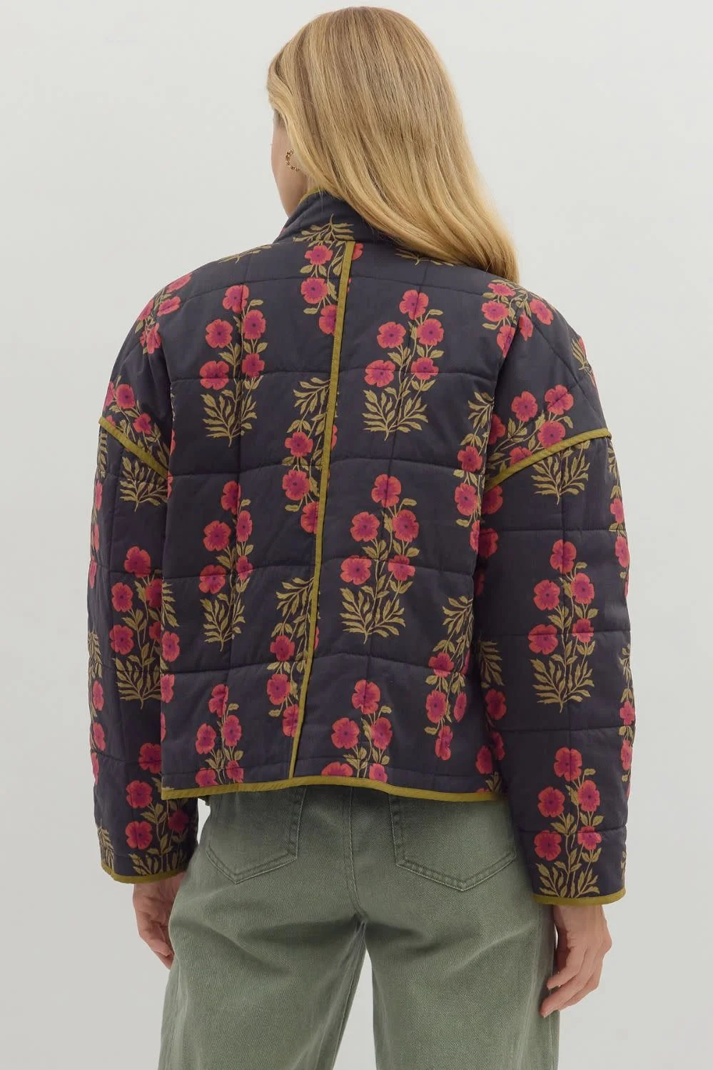 Mila Botanical Long Sleeve Quilted Jacket - Image 3