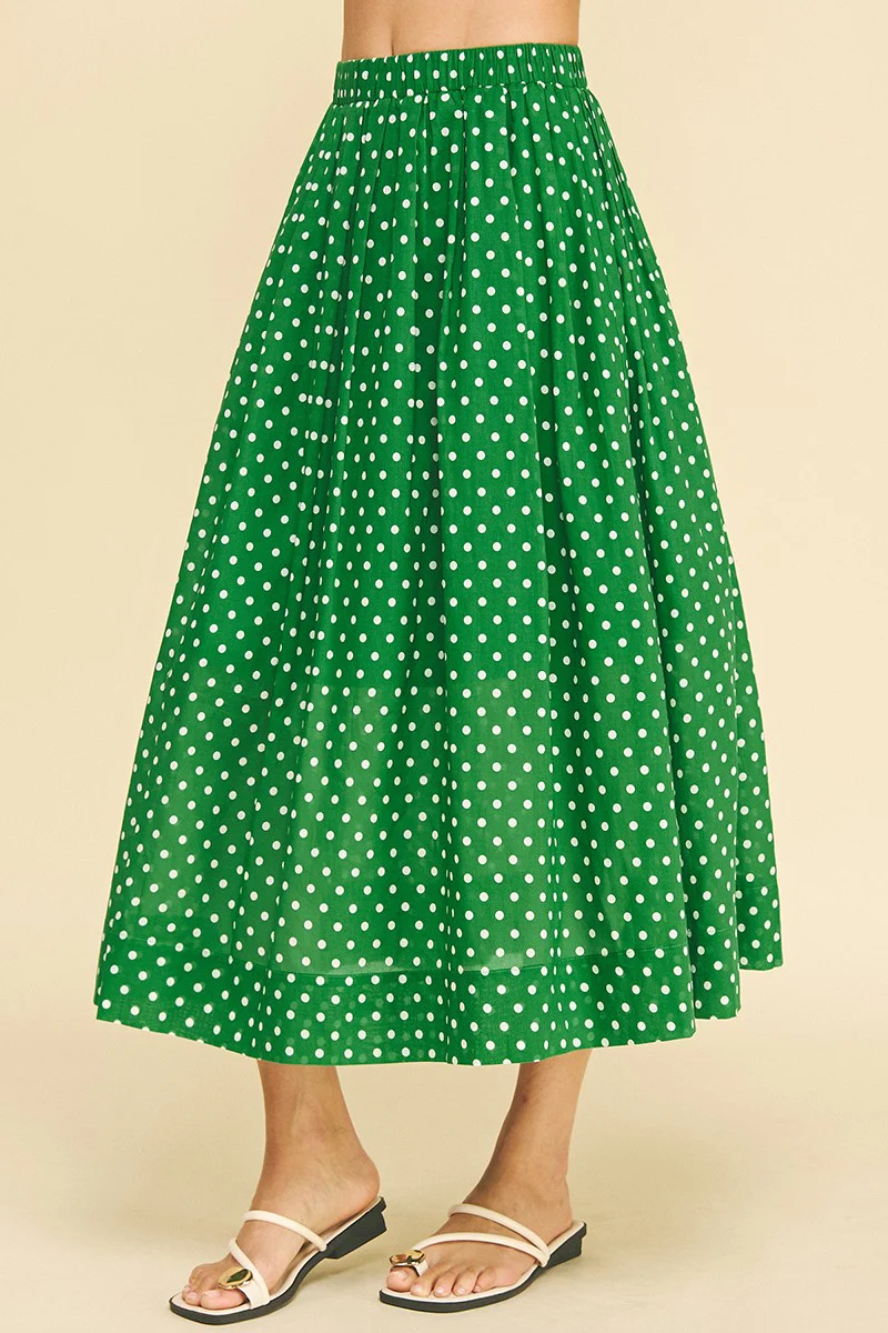 Mila Polka Dot Midi Skirt - Image 2