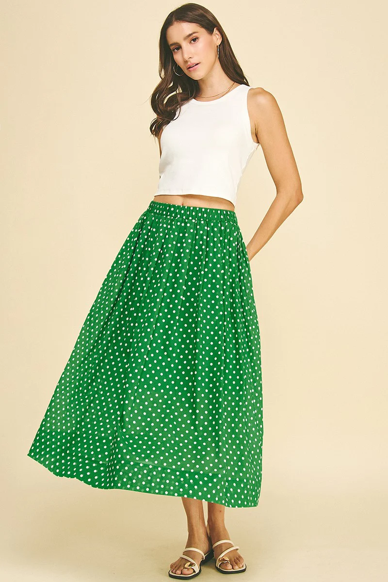 Mila Polka Dot Midi Skirt - Image 6