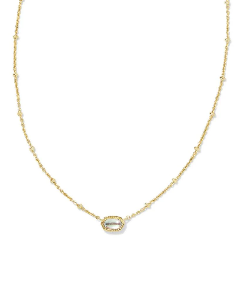 Mini Elisa Satellite Short Pendant Gold Necklace - Image 2