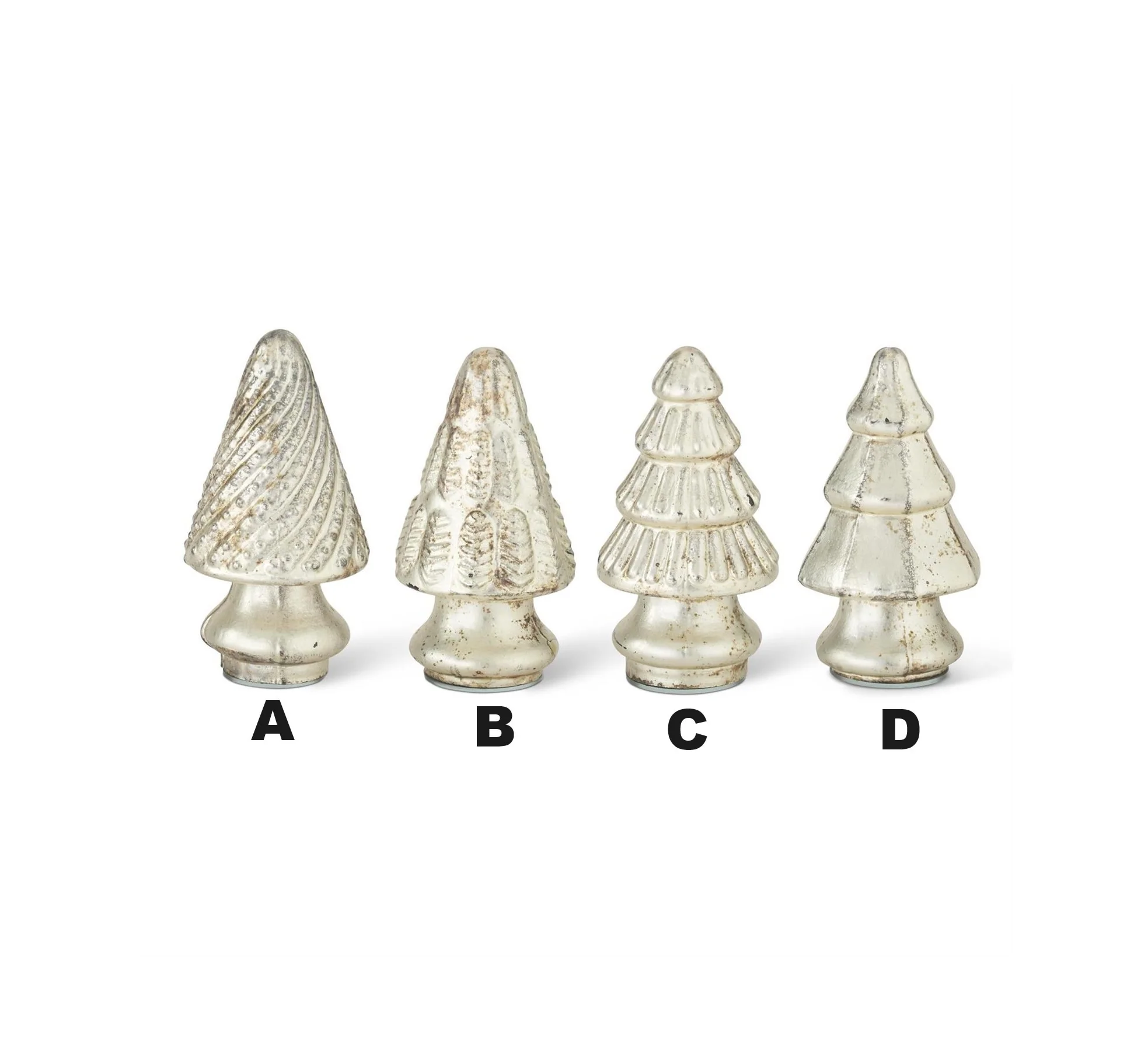 Mini Mercury Glass Christmas Trees
