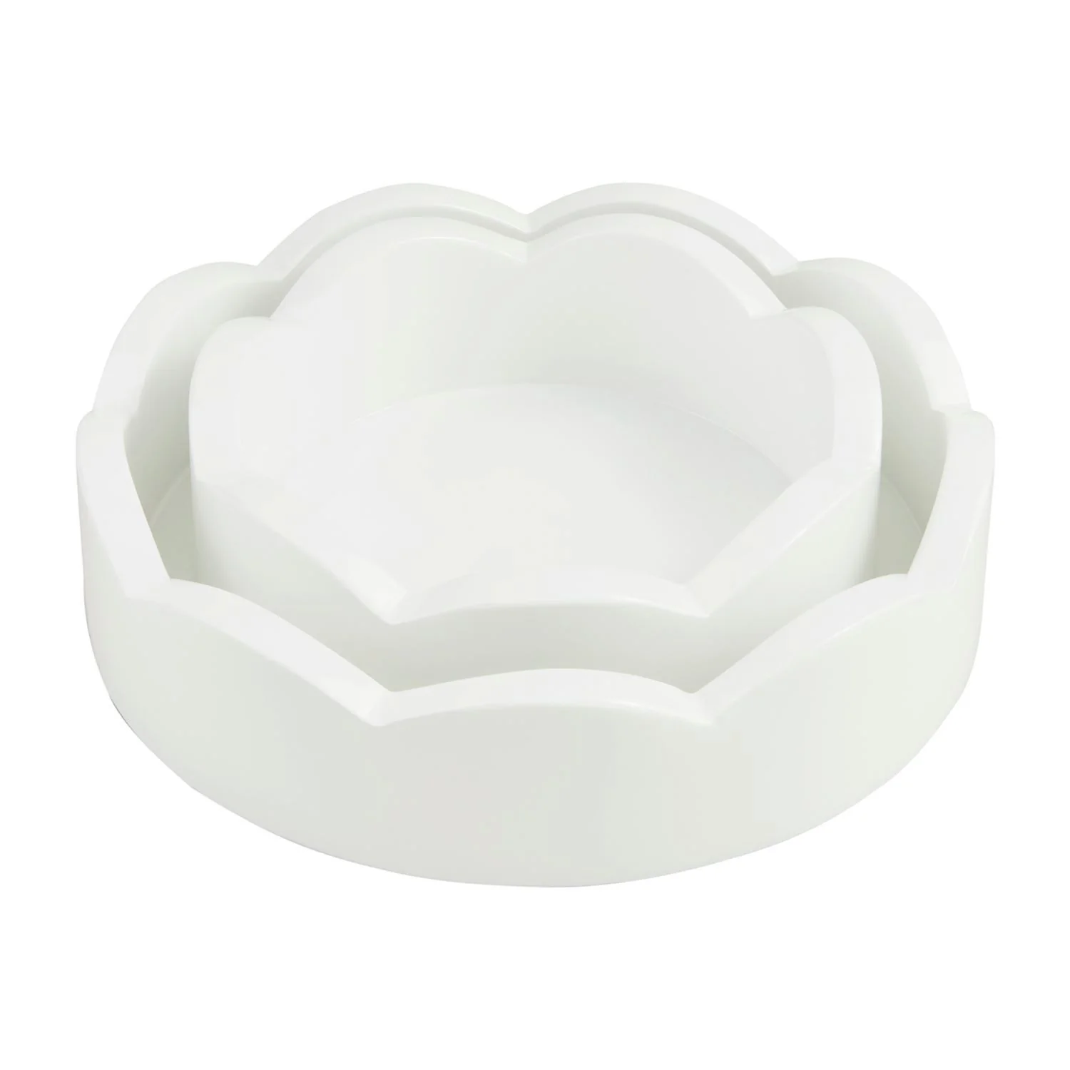 Round Mini Scalloped Tray - Sold Individually
