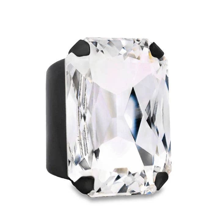 Mini Soleil Ring in Gunmetal / Clear - Image 2