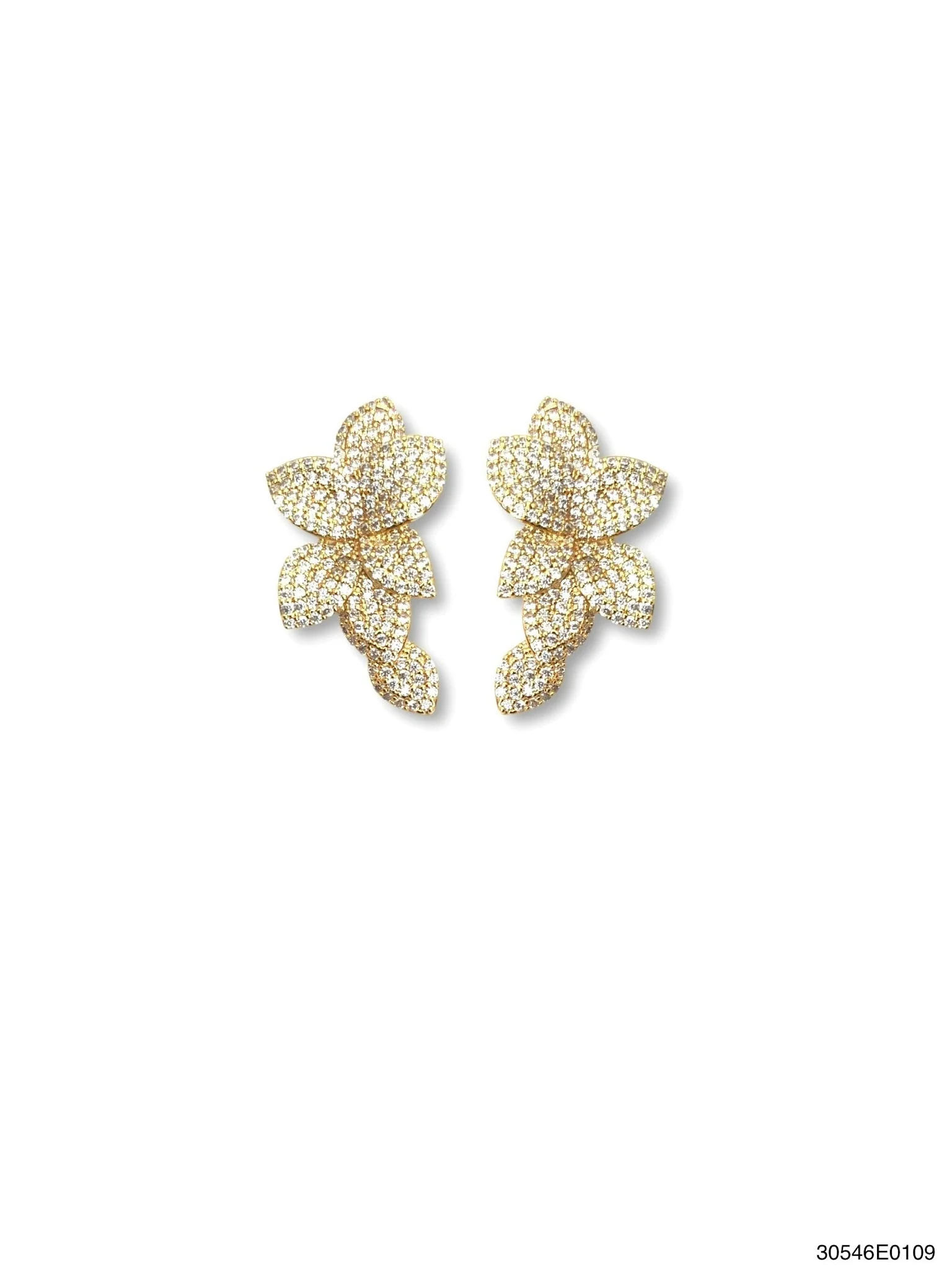 Mira Medium Plumeria Earrings - Image 2