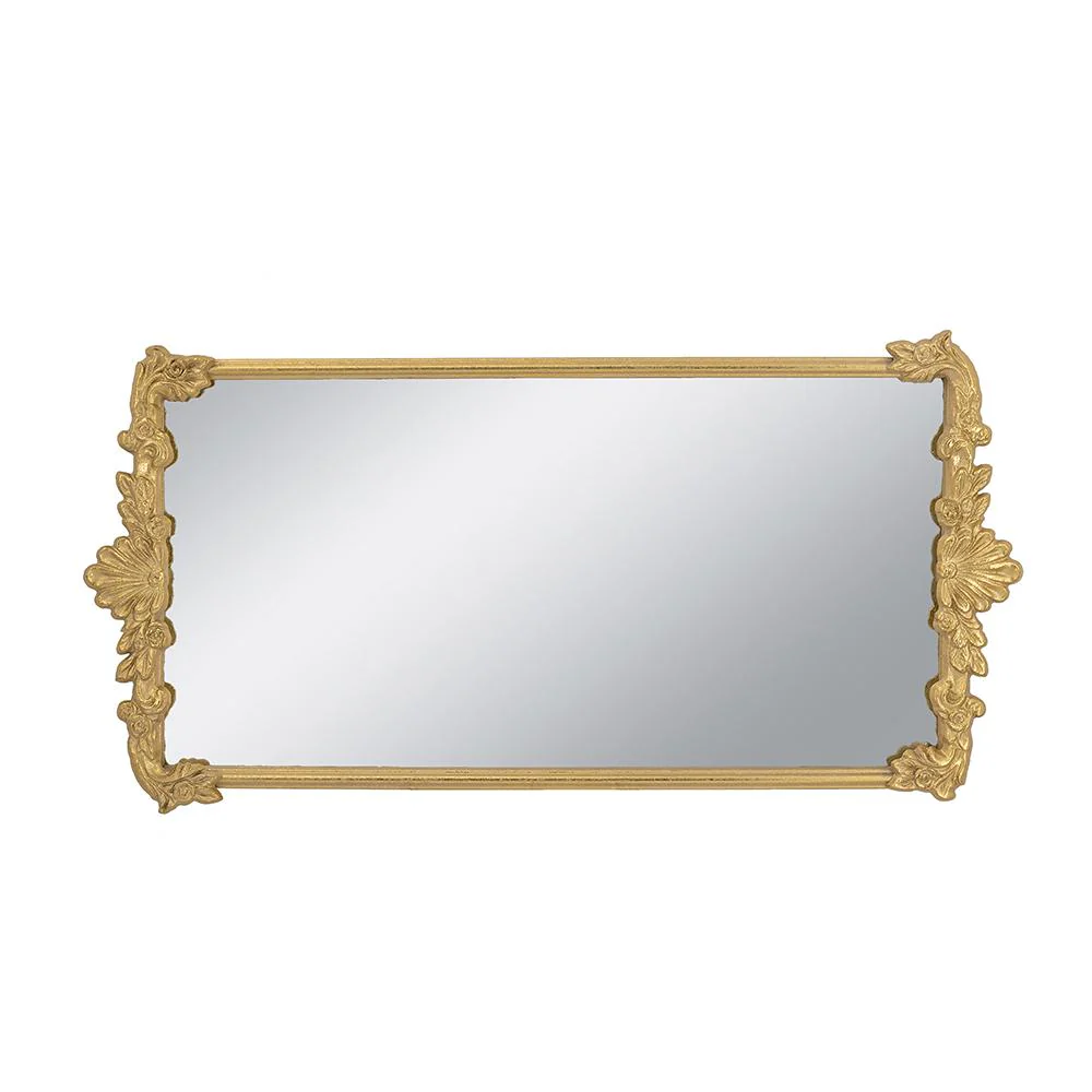 Mirror Tray w/ Gold Frame & Intricate Floral - Image 4