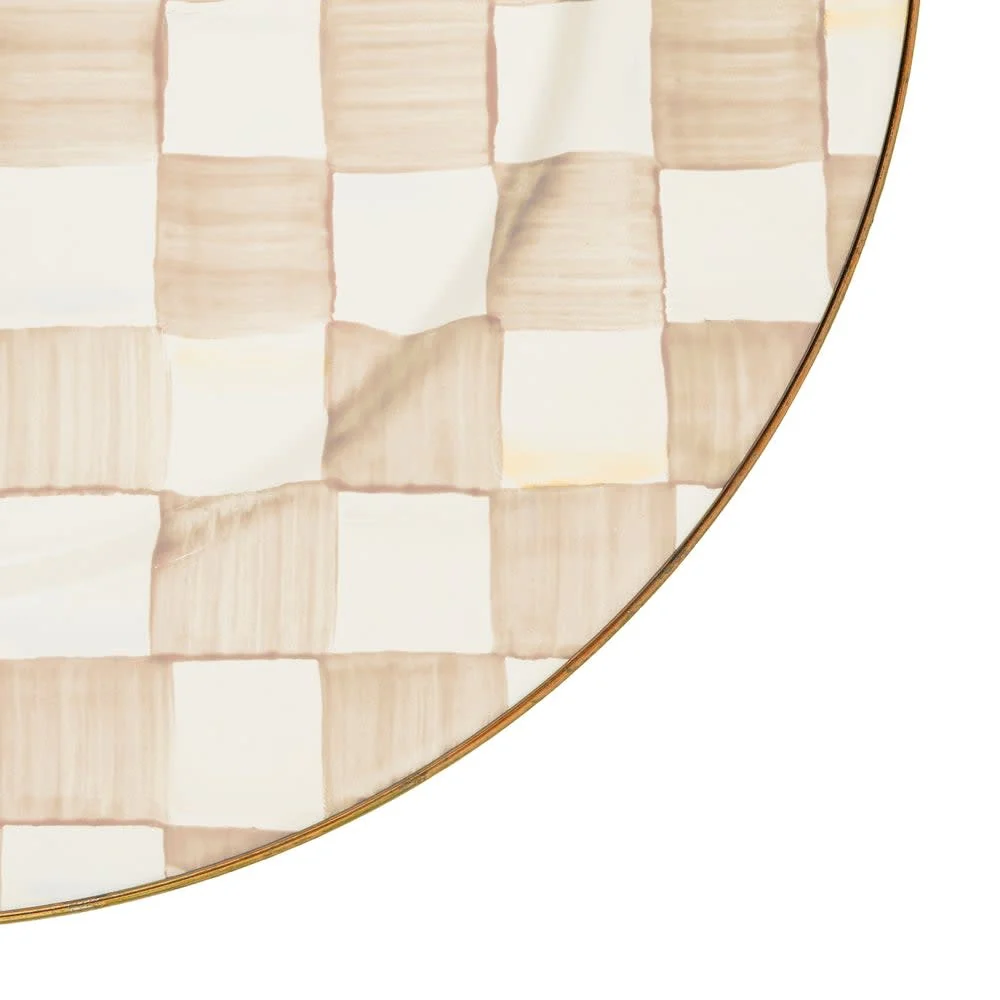 Mocha Check Charger/Plate - Image 3