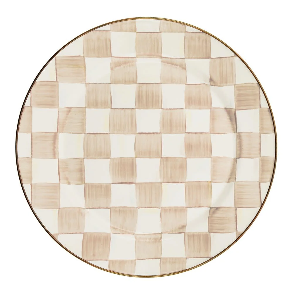 Mocha Check Charger/Plate - Image 4