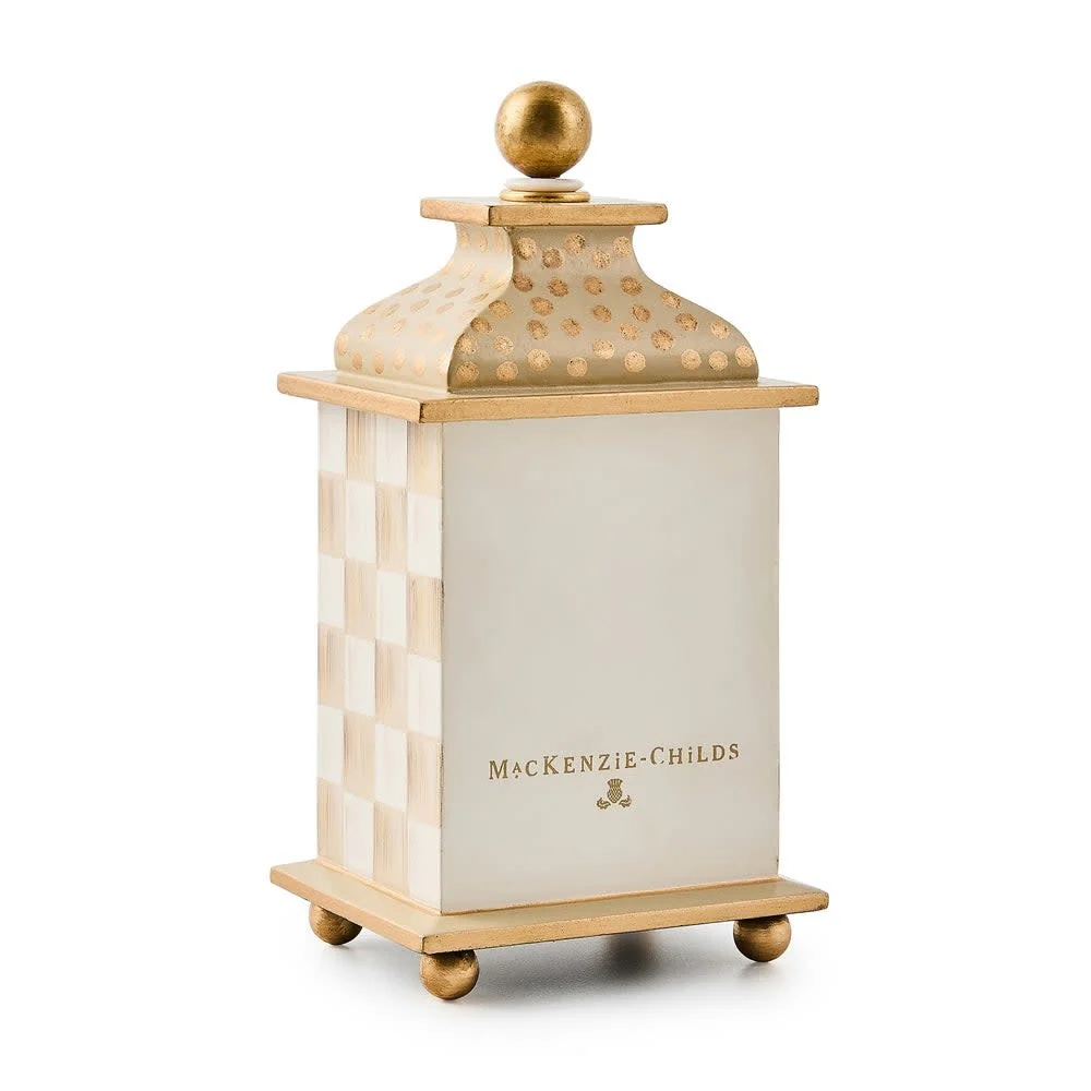 Mocha Check Desk Clock - Image 3