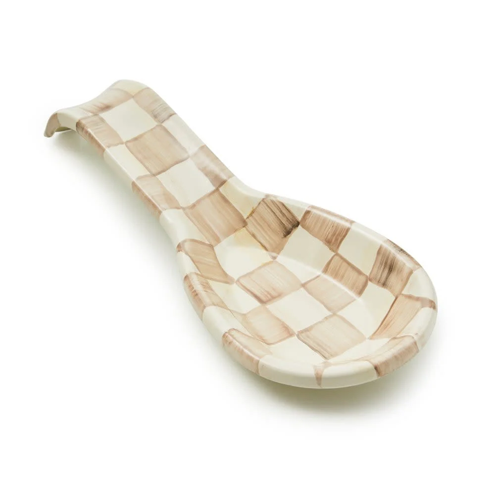Mocha Check Spoon Rest - Image 2