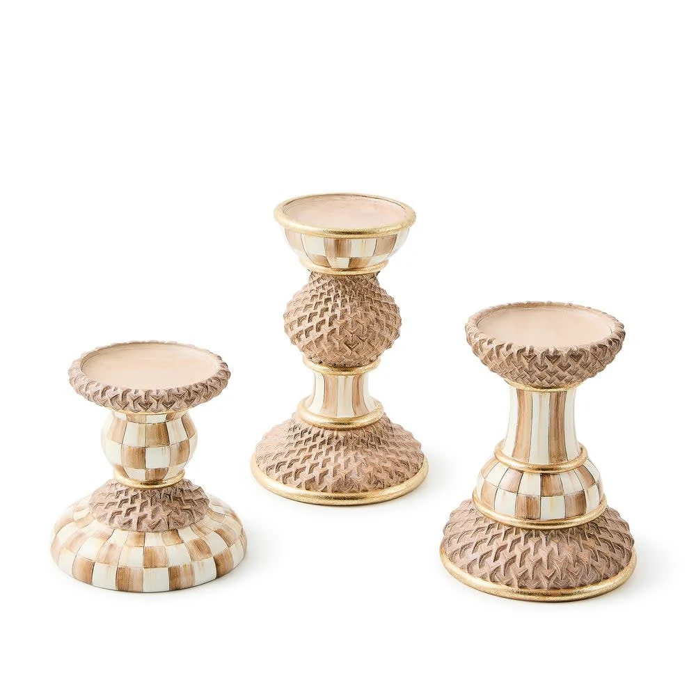 Mocha Pillar Candle Holder - Sold Individually