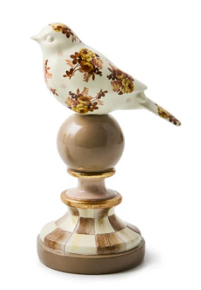 Mocha Wild Rose Bird Topiaries - Sold Individually - Image 3
