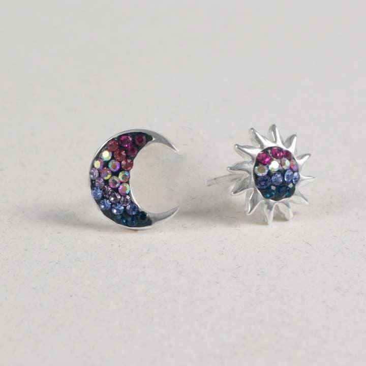 Moon - Sun Stud Earrings - Image 3
