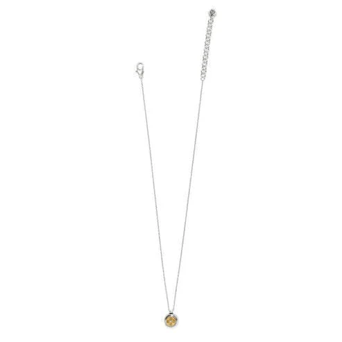 Mosaic Round Two Tone Mini Necklace - Image 3