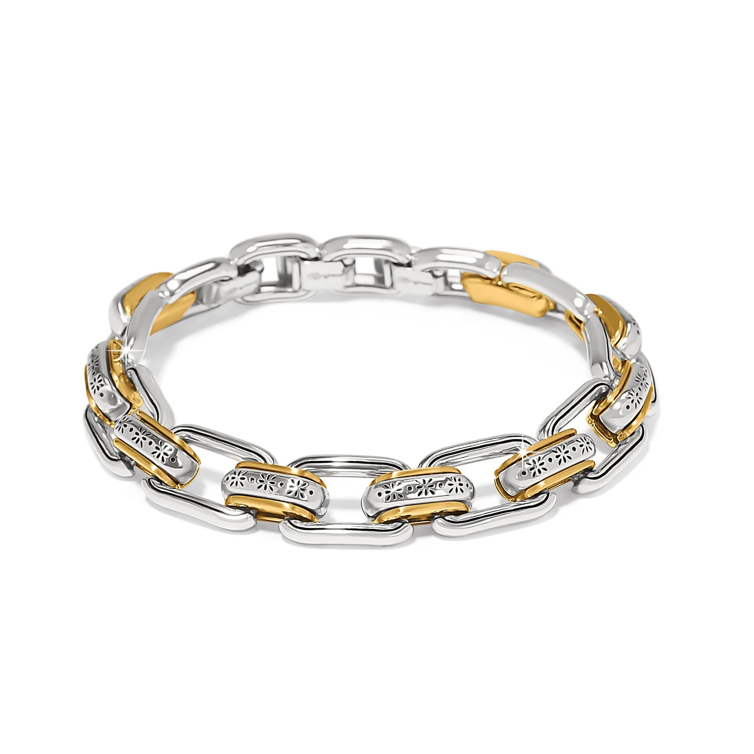 Mosaic Two Tone Links Bracelet - Image 2
