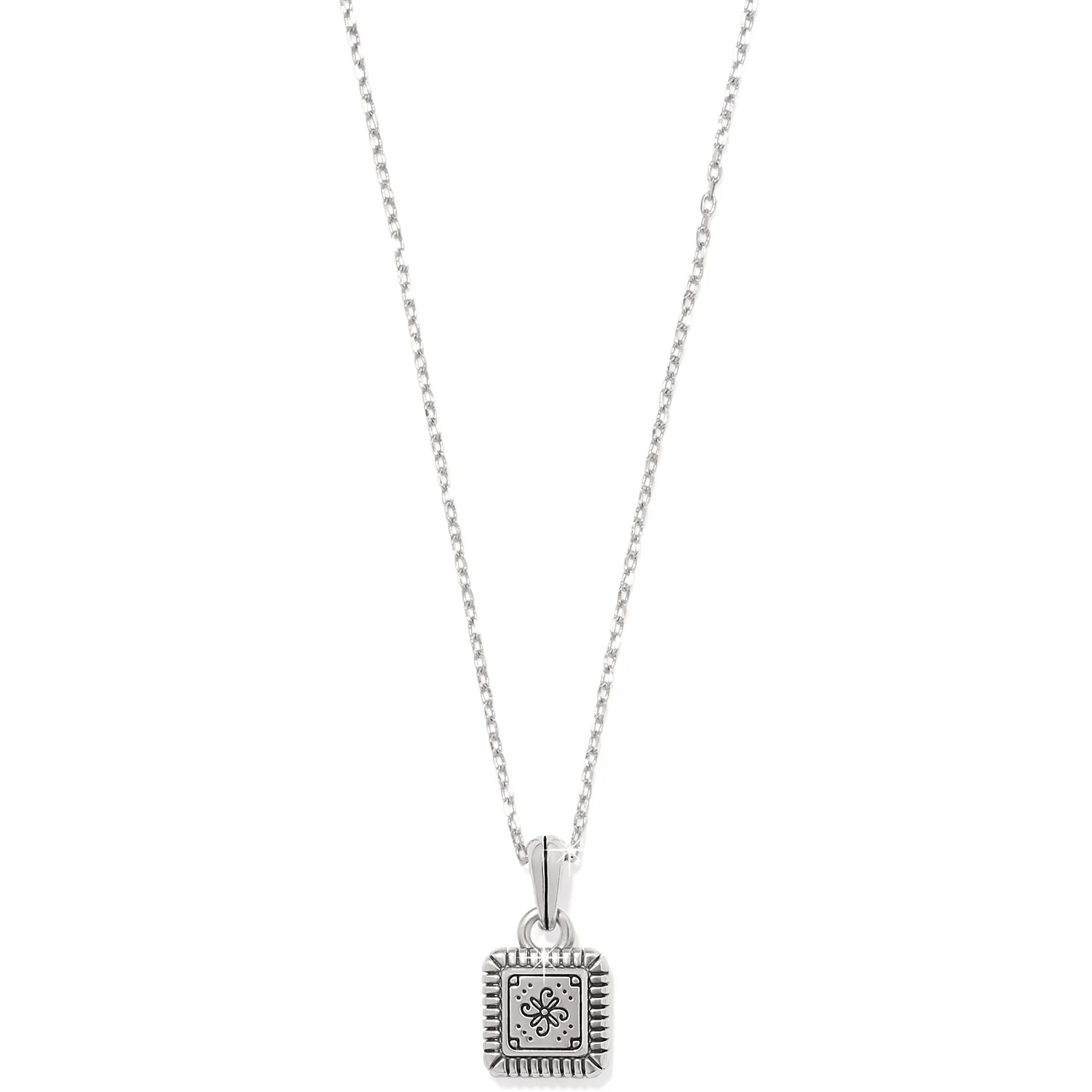 Mosaic Two Tone Mini Tile Necklace - Image 2