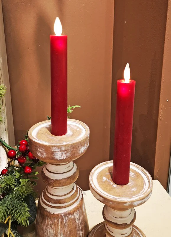 Moving Flame LED Taper Candle - Sold as Set - Image 4
