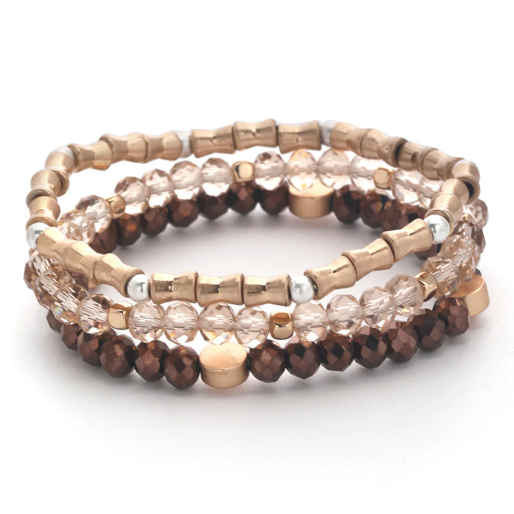 Multi Mix Bead Stretch Bracelet - Image 2