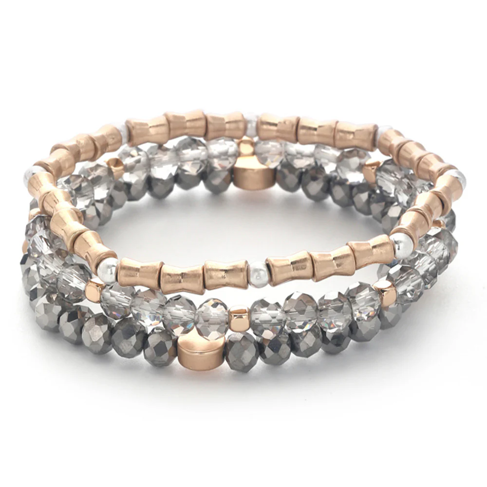 Multi Mix Bead Stretch Bracelet - Image 3