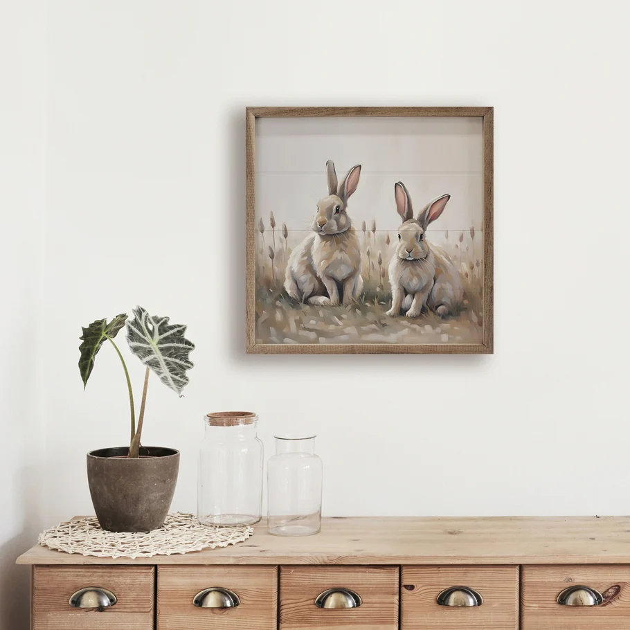 Neutral Two Rabbits - Image 2