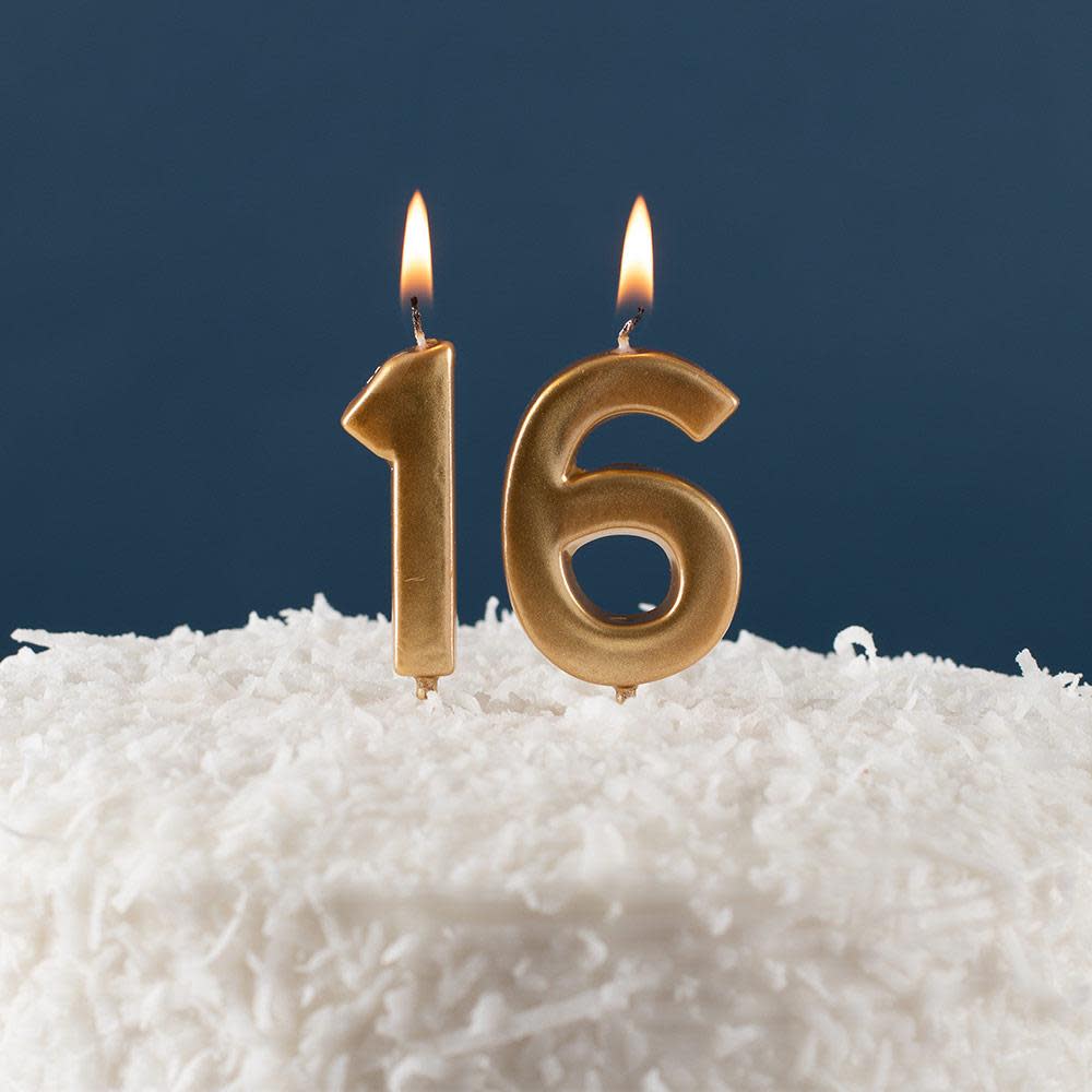 Number Birthday Candle Gold