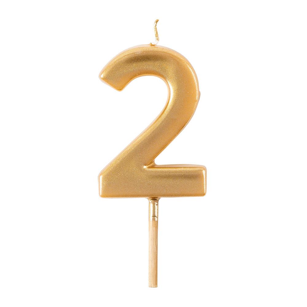Number Birthday Candle Gold - Image 2