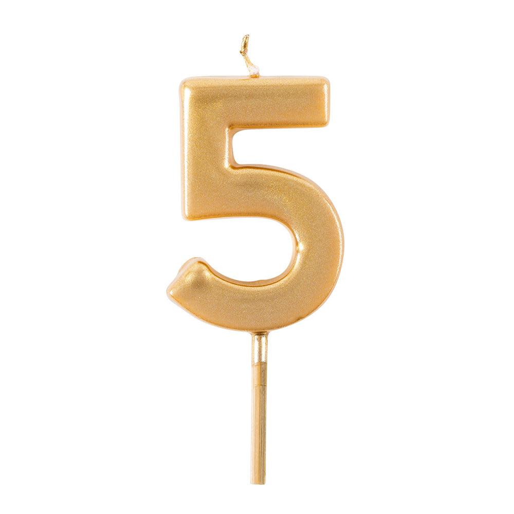 Number Birthday Candle Gold - Image 6