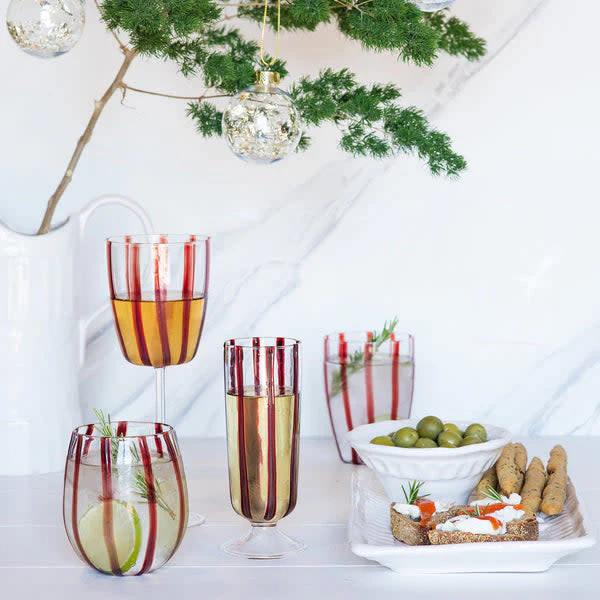 Nuovo Stripe Red Wine Glass - Image 2