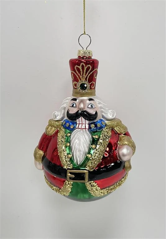 Nutcracker Ornament, Glass