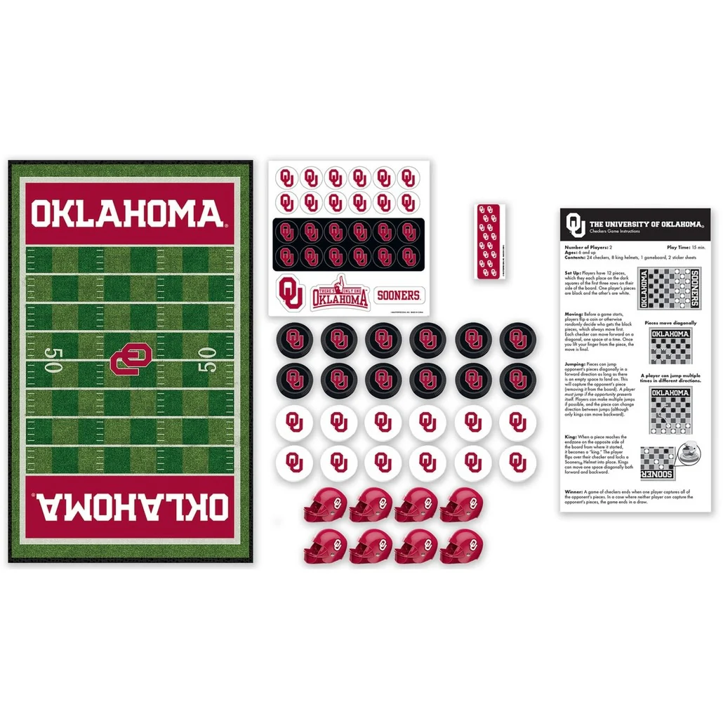 Oklahoma Sooners Checkers Board Game - Image 2