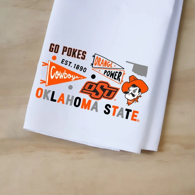 Oklahoma State Collegiate Cluster Tea Towel