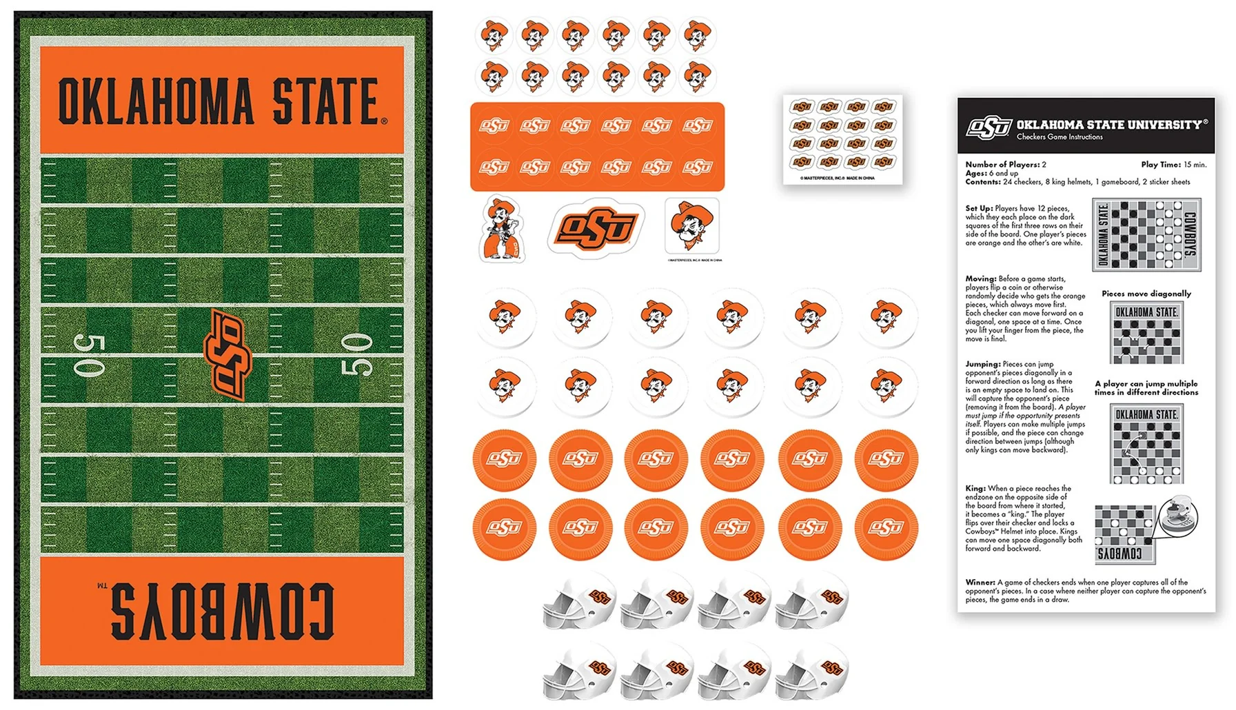 Oklahoma State Cowboys NCAA Checkers - Image 2
