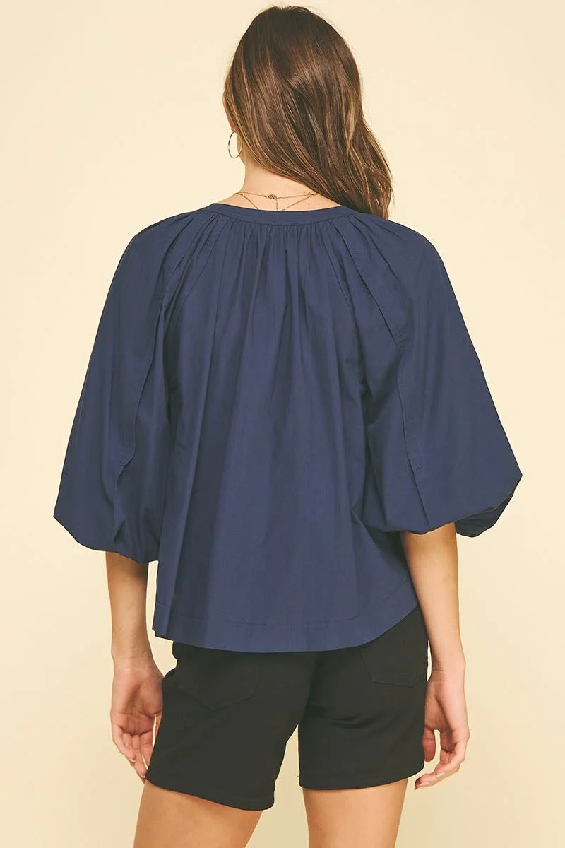 Olivia Self-tie V-neck Blouse Top - Image 3