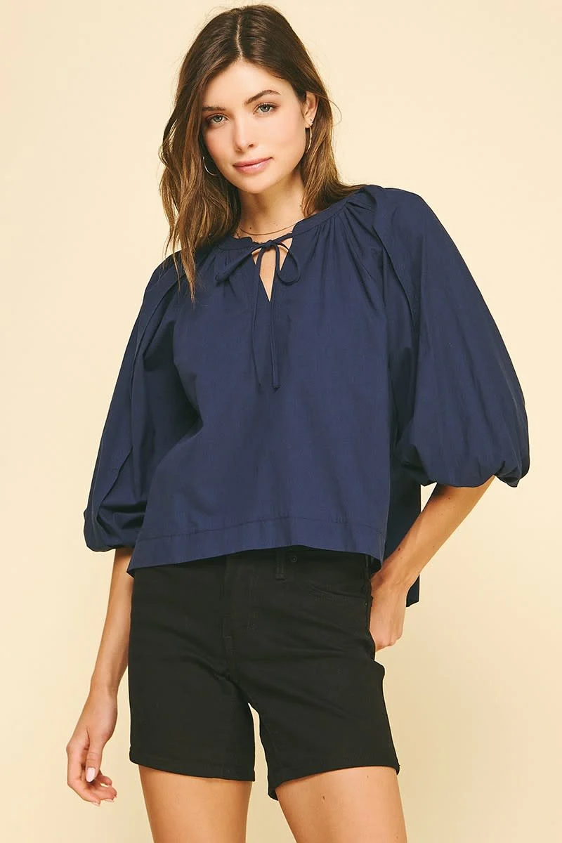 Olivia Self-tie V-neck Blouse Top - Image 4