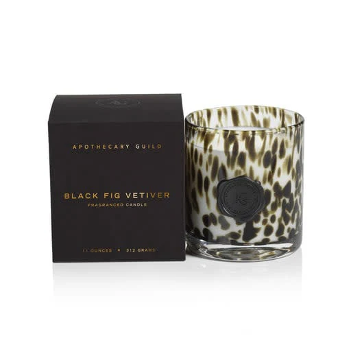 Apothecary Guild  Opal Glass Candle Jar in Gift Box - Black Fig Vetiver