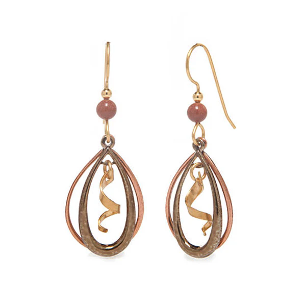 Open Teardrop Duo with Spiral Earrings