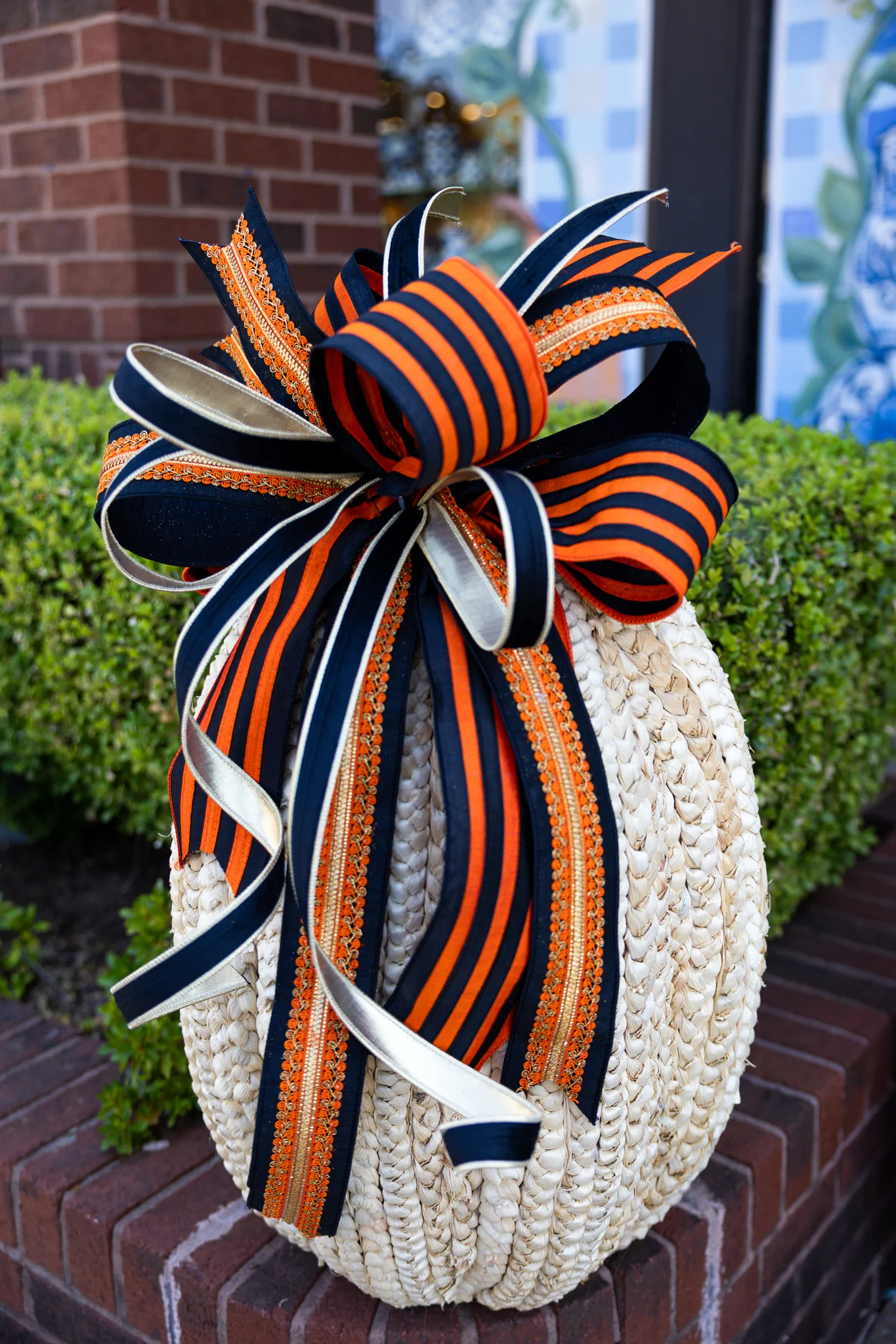 Orange & Black Striped Bow - Image 7