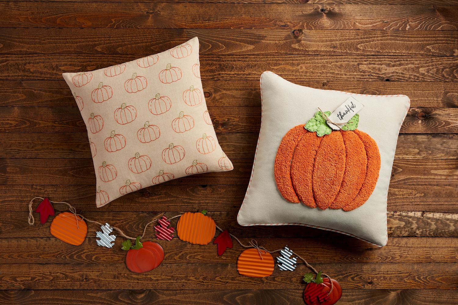 Orange Tufted Pumpkin Pillow - Image 2
