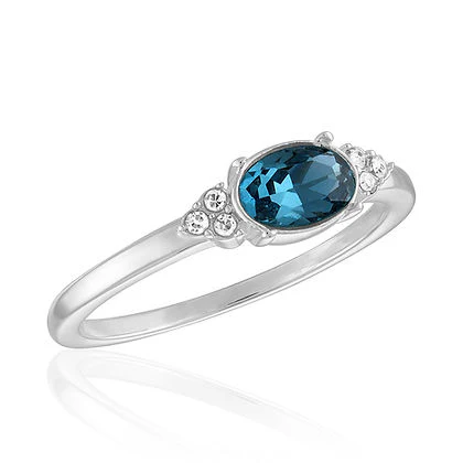 Oval Montana Blue Statement Stack Ring - Image 4