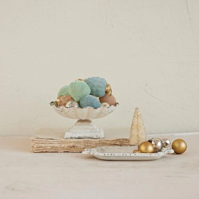 Painted Cast Iron Bowl, Distressed Finish - Image 2