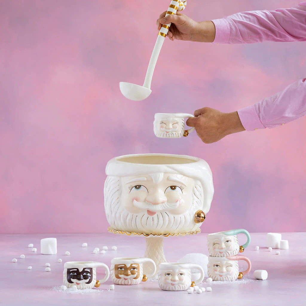 Papa Noel Punch Bowl With Ladle - Image 2