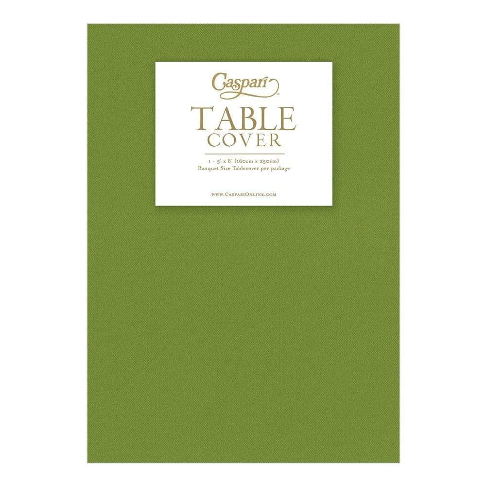 Paper Linen Solid Table Cover in Leaf Green - Image 2