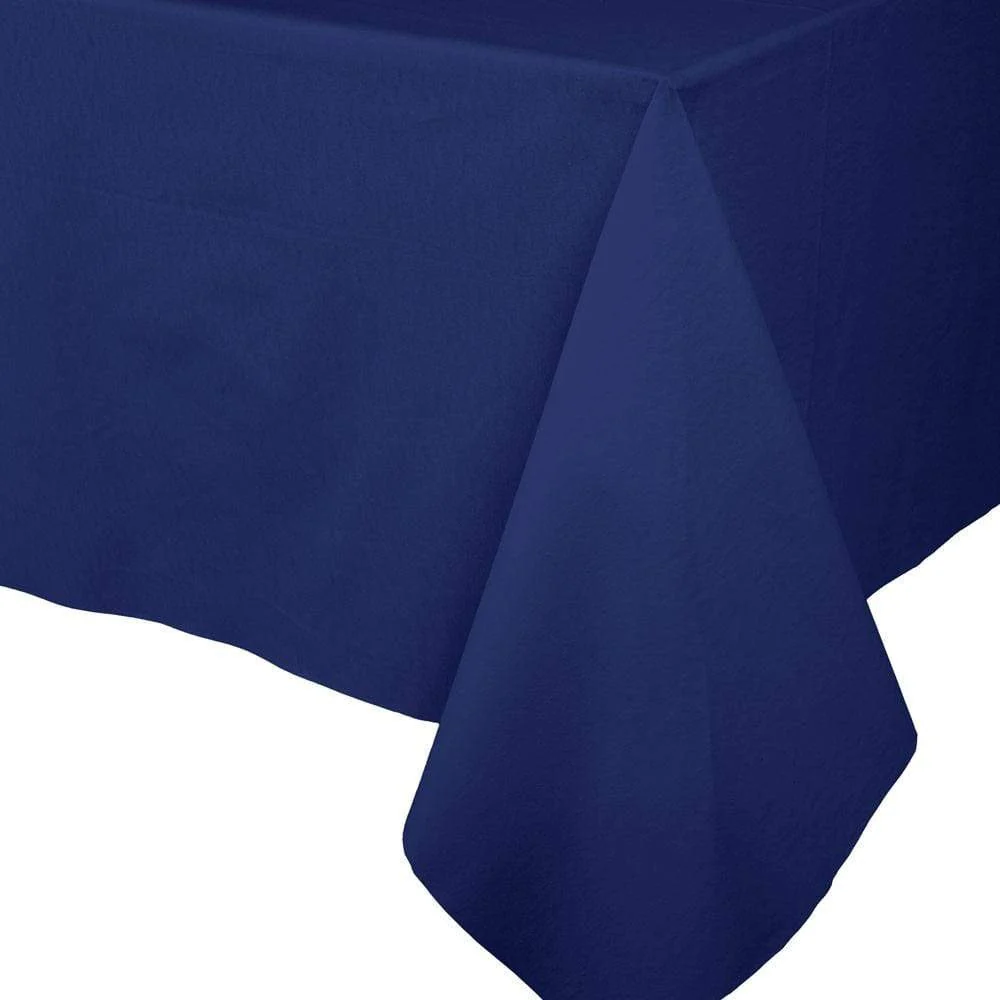 Paper Linen Solid Table Cover Navy Blue