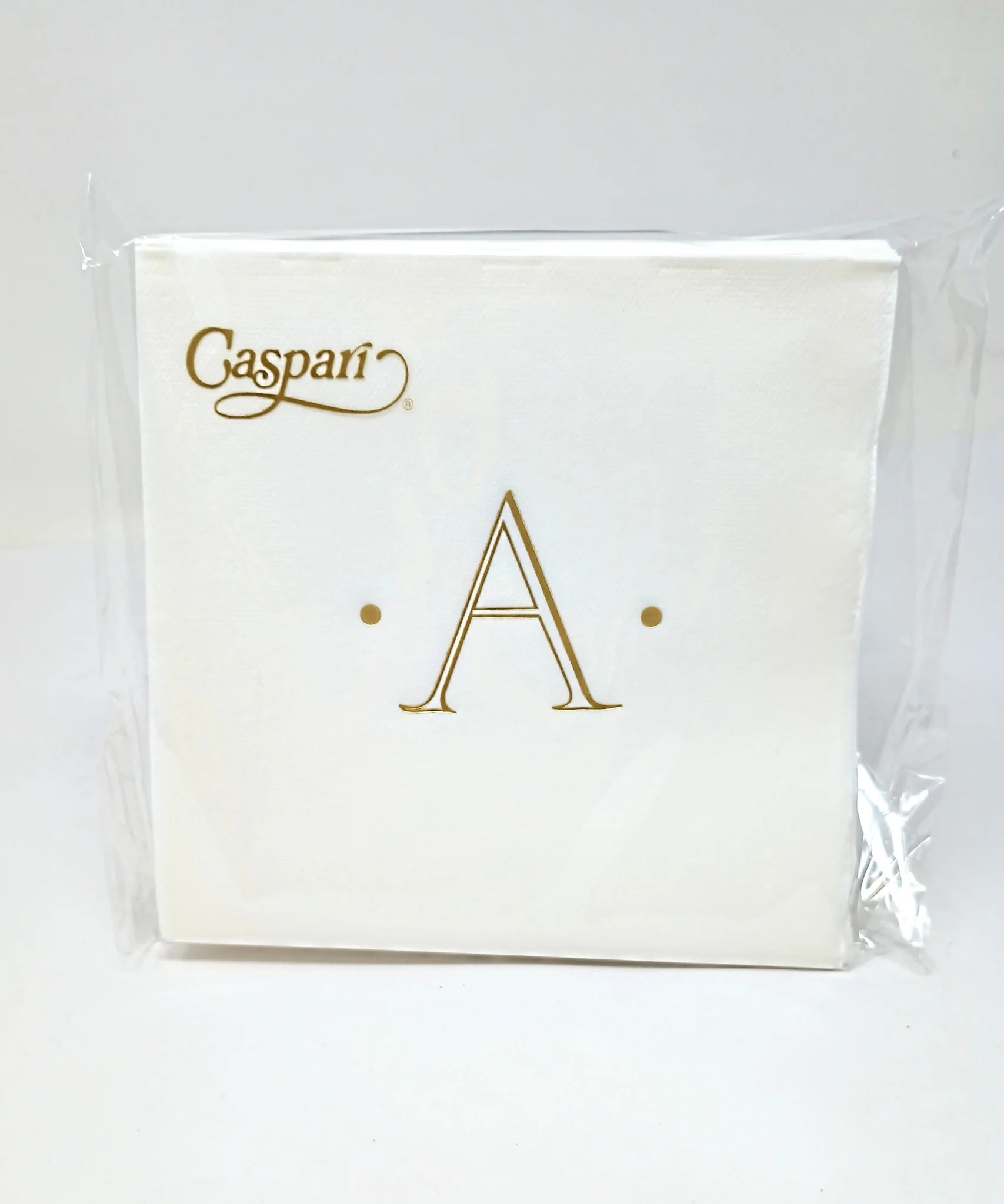 Paper Linen White Cocktail Initial Napkins (Sold Individually) - Image 2