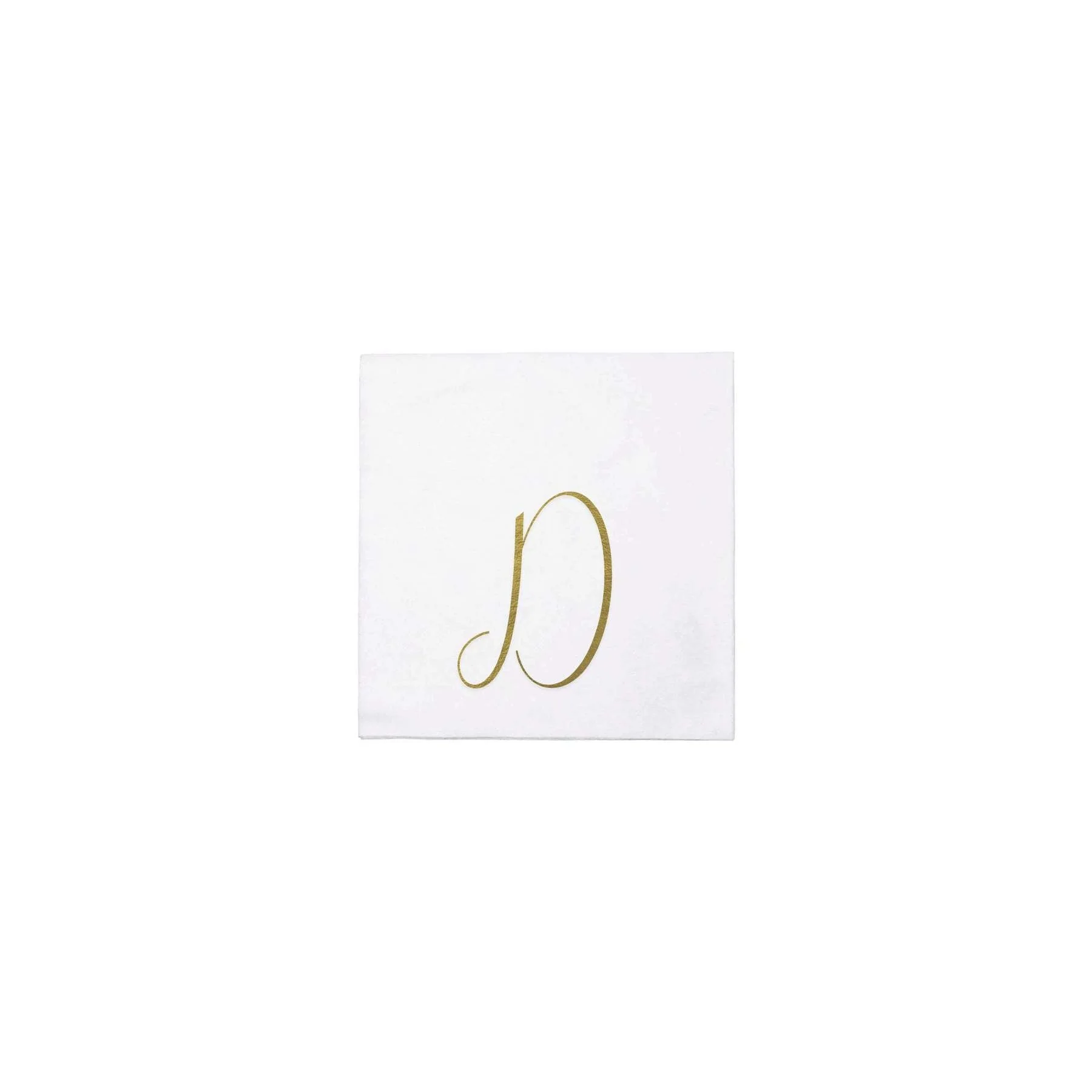 Papersoft Gold Monogram Cocktail Napkins - Image 5