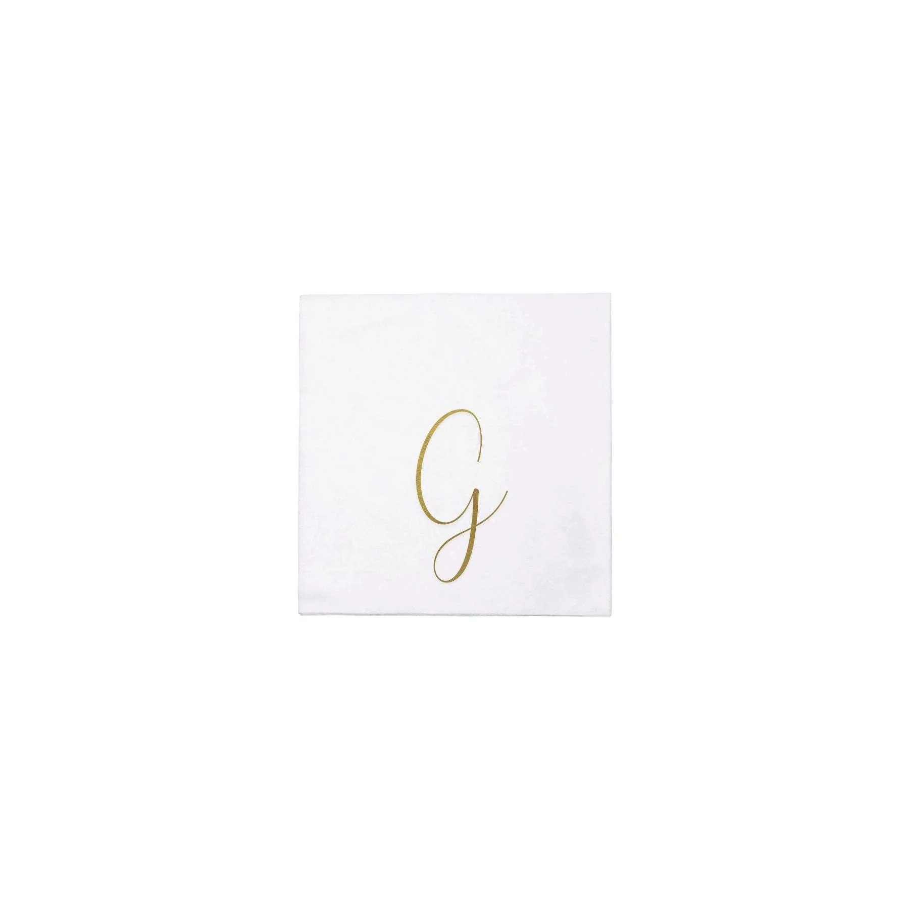 Papersoft Gold Monogram Cocktail Napkins - Image 8