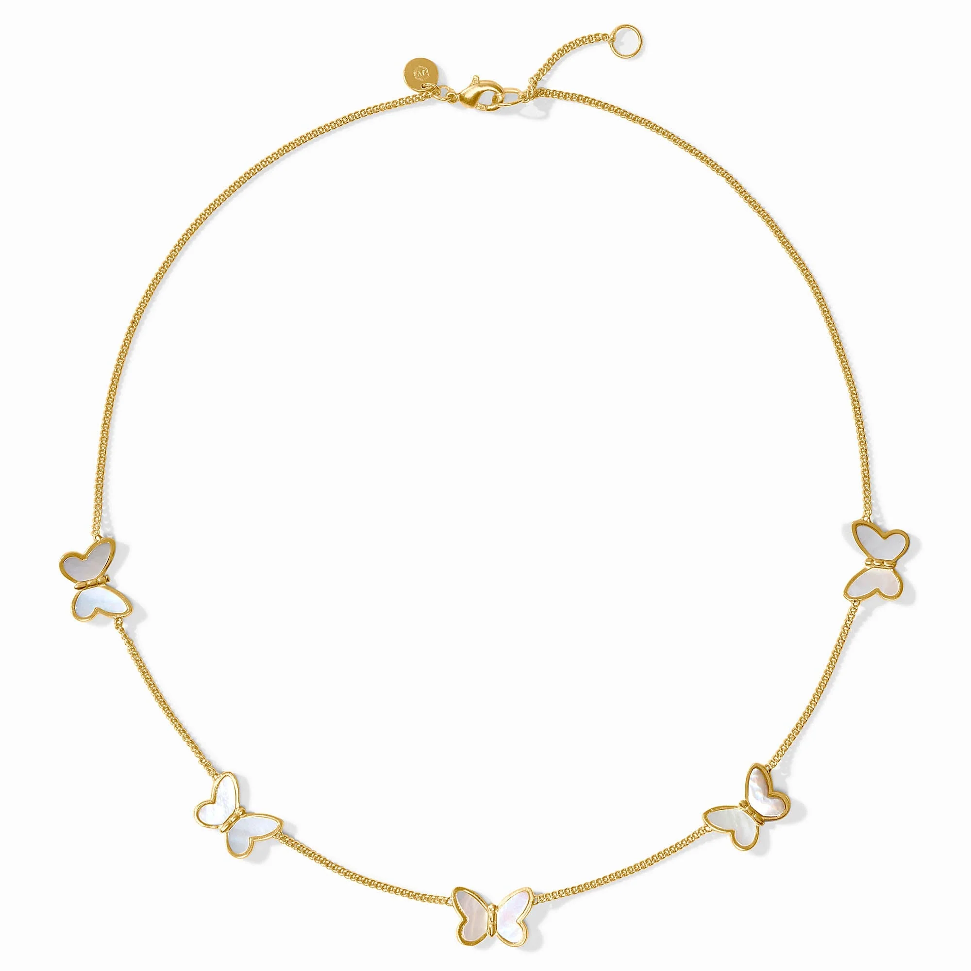 Papillon Delicate Station Necklace Mother of Pearl - Image 2